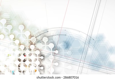 Technology abstract background collection for business solution ideas. Vector image