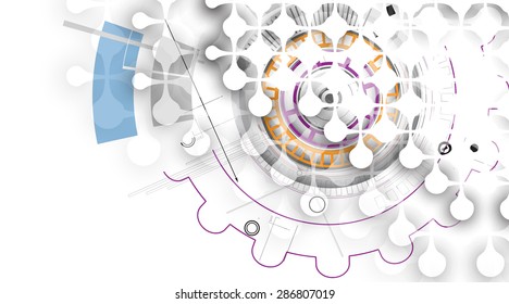 Technology abstract background collection for business solution ideas. Vector image