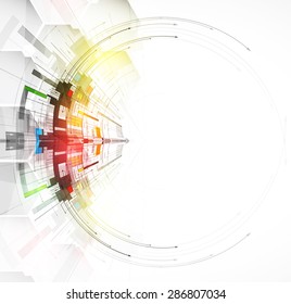 Technology abstract background collection for business solution ideas. Vector image