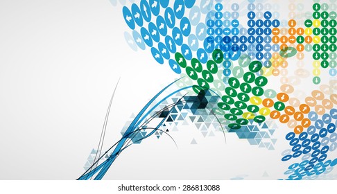 Technology abstract background collection for business solution ideas. Vector image