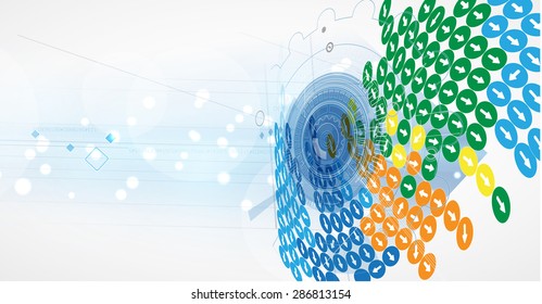 Technology abstract background collection for business solution ideas. Vector image