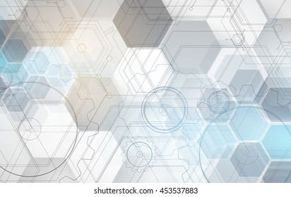 Technology abstract background collection for business solution ideas. Vector image