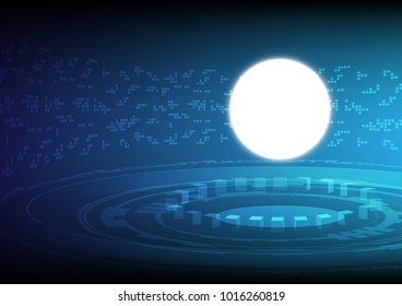 Technology abstract background with communication and innovation concept, Vector illustration.