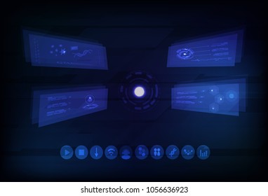 Technology abstract background digital futuristic infographic game concept design in energy plasma science analysis medical technology