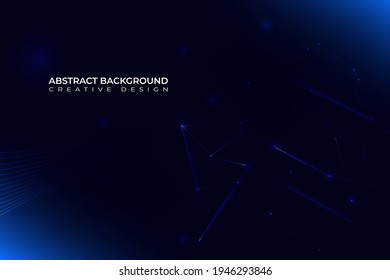 Technology abstract background. Dot line black and blue shapes.