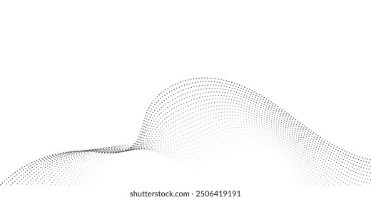 Technology abstract background with dot and particles vector illustration.