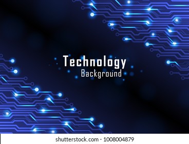 Technology abstract background with electrical circuit board concept, Vector illustration background.