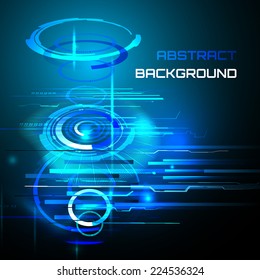 Technology abstract background, Futuristic HUD,  vector