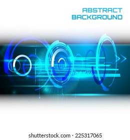 Technology abstract background, Futuristic HUD,  vector
