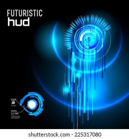 Technology abstract background, Futuristic HUD,  vector