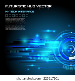 Technology abstract background, Futuristic HUD,  vector