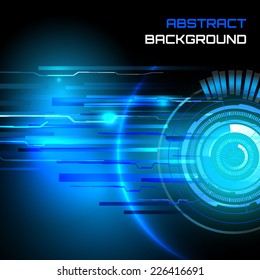 Technology abstract background, Futuristic HUD,  vector