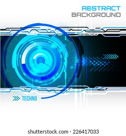 Technology abstract background, Futuristic HUD,  vector