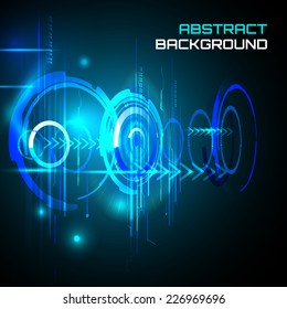Technology abstract background, Futuristic HUD,  vector