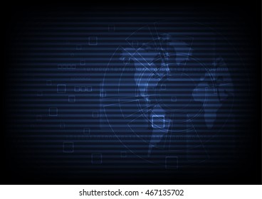 Technology abstract background , global digital spread spectrum signal vector illustration .