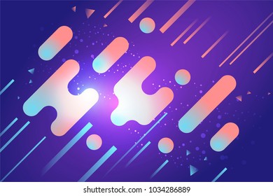 Technology abstract background glow round shape