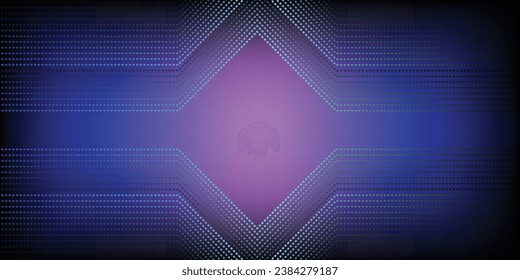 Technology abstract background with glowing dots line style shape decoration.  graphic design element 