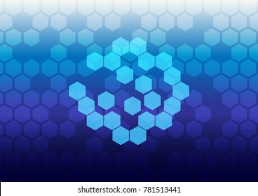 Technology abstract background with hexagonal logo and wallpaper, Vector illustration background.