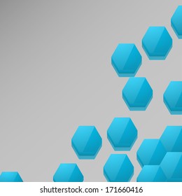 Technology abstract background as hexagons