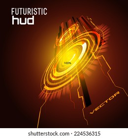 Technology abstract background,  hot  Futuristic HUD,  vector illustration