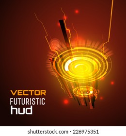 Technology abstract background,  hot  Futuristic HUD,  vector illustration