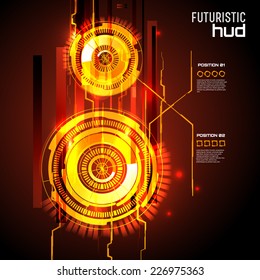 Technology abstract background,  hot  Futuristic HUD,  vector illustration