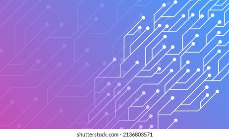 technology abstract background with lines and dots.