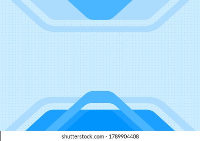 technology abstract background modern blue. Flat geometric shapes wallpaper of blue colors design style. Template ready for use in web or print design.
