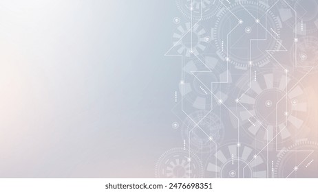 Technology abstract background. Modern electronic motherboard texture. Engineering and communication concept for header, web banner, website, presentation