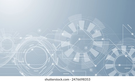 Technology abstract background. Modern electronic motherboard texture. Engineering and communication concept for header, web banner, website, presentation