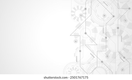 Technology abstract background. Modern electronic motherboard texture. Engineering and communication concept for header, web banner, website, presentation