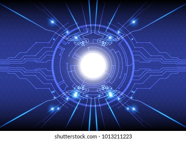 Technology abstract background with processing data, Vector illustration background.