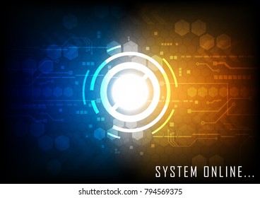 Technology abstract background with processing data, Vector illustration background.
