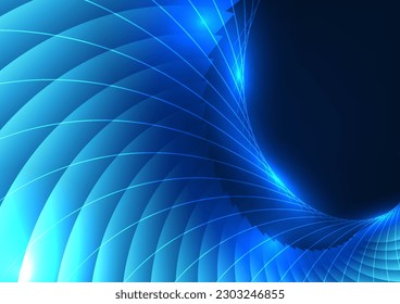 Technology abstract background Smart technology communication signal that can go far around the world for business expansion. Overlapping gradient curves accentuate the blue tones.