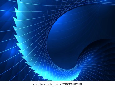 Antecedentes abstractos de la tecnología Señal de comunicación inteligente que puede llegar lejos en todo el mundo para la expansión empresarial. Las curvas de degradado que se superponen acentúan los tonos azules.