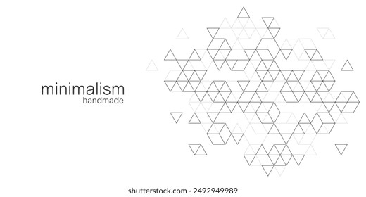 Technology abstract background with triangle and hexagon shapes. Triangular geometric texture for header, web banner, website, presentation