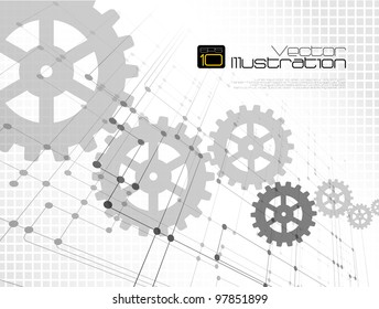 Technology abstract background - vector illustration