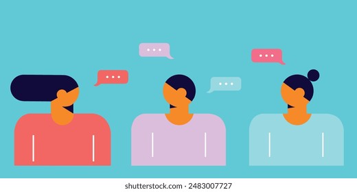 Technology abstract background. Work online, freelancing, education. Cartoon style. Vector illustration