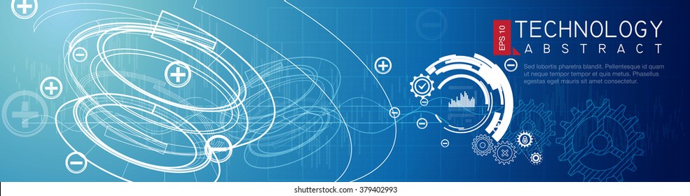 Technology Abstract  Banner as EPS 10 File