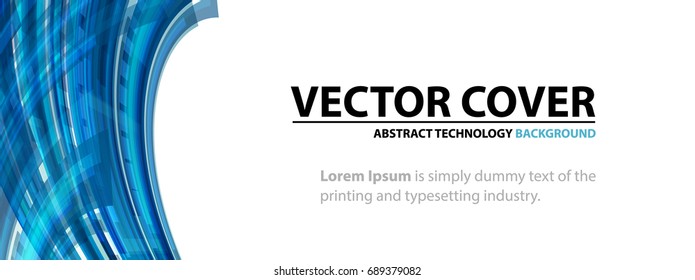 Technology abstract blue background with transparency hologram and shapes. Motion modern vector backdrop for design poster and web banners which use in business and science. Digital signs on white. 