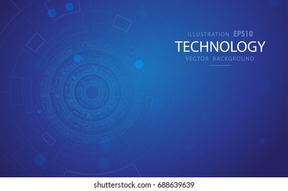 technology abstract in blue background.World of technology, digital age 
