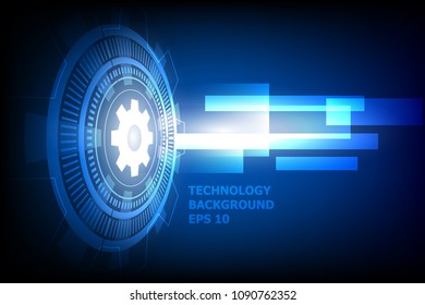 technology abstract circle cog system background