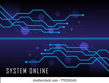 Technology Abstract Circuit board with communication and hi-tech concept, Vector background.