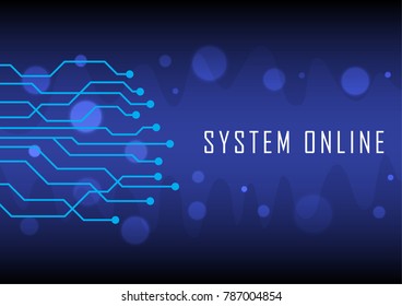 Technology Abstract Circuit board with communication and hi-tech concept, Vector background.