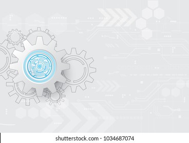 Technology abstract concept background with line as cogwheel and decoration, wallpaper, backdrop and template. Vector illustration background