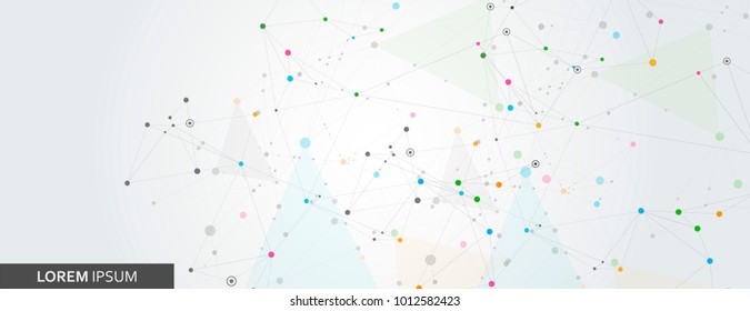 Technology abstract concept. Connection points and lines background.
