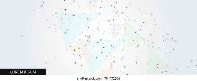 Technology abstract concept. Connection points and lines background.