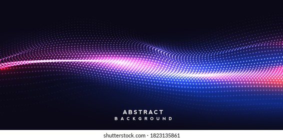 Technology abstract design space dark background with connecting dots and lines for posters or web page template. futuristic technology element. vector illustration.