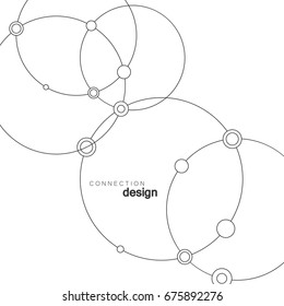 Technology abstract dot and circle connection.