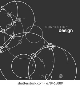 Technology abstract dot and circle connection.